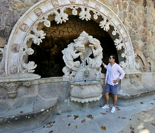 Sintra Palace dragons sculpture