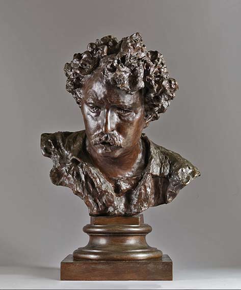 Bronze sculpture bust--Vincenzo-Gemito-Ritratto-del-pittore-Mariano-Fortuny