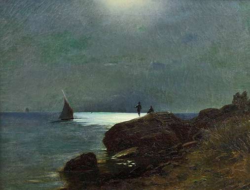 mikhail-alisov painting of a sailing yatch