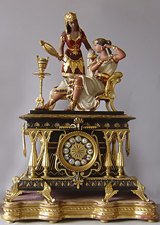 Egyptian Revival mantle clock