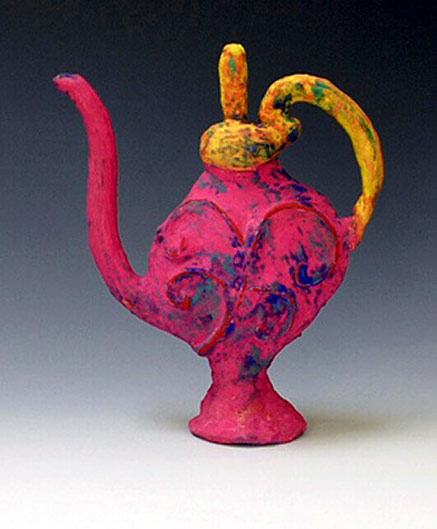shockin pink teapot -- Linda Hoffhine