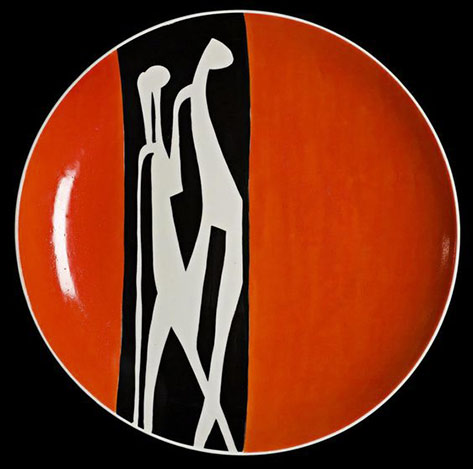 Modernist motif plate-Krzysztof-in-Walbrzych, Poland