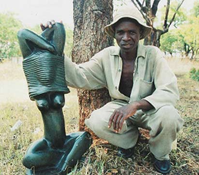 African_Art_Shona_Sculpture_-_Samson_Kurehwatira - female figure stone 