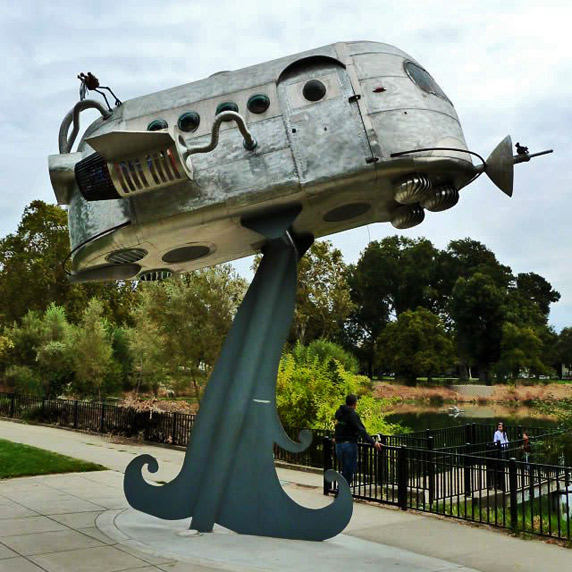 Airstream-Spaceship-in-Southside-Park-San-Francisco-by-Artist-Joe-Scarpa