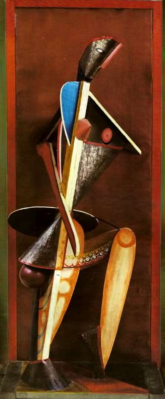 alexander-archipenko-medrano-ii-1913-cubist-sculpture-painted-tin-glass-wood-oilcloth