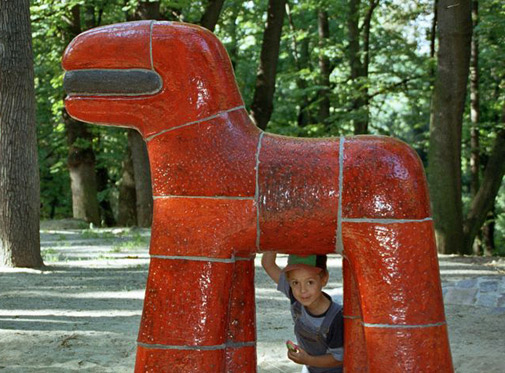 Alexandra-Koláčková playground sculpture, Letna Park, Prague