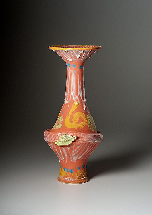 Alice Federico-hand-painted-vase with flared lip