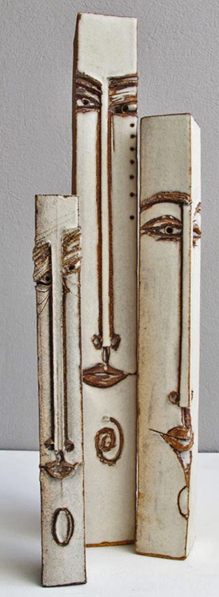 Easter Island statue inspired vases by-Keti Anastasaki