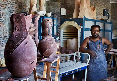 andile-dyalvane in his Cape Town studio