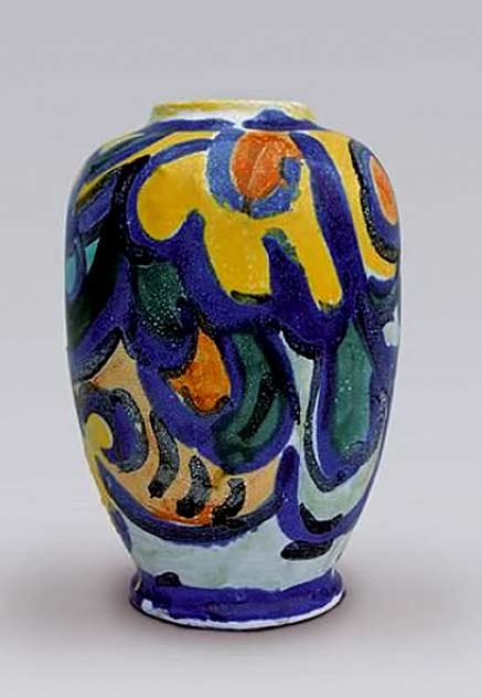 André-METTHEY-(1871-1921)-&Maurice-de-VLAMINCK Fauvist vase
