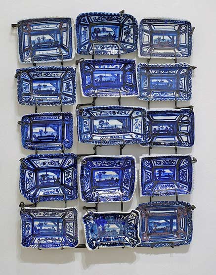 ann-agee-blue-painting-2012-glazed-porcelain-steel-armature