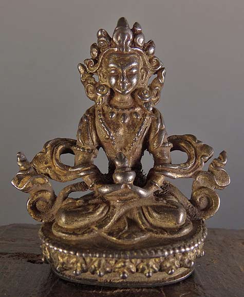 Antique-Iron-Amitayus-Statue Buddha Amitayus or Buddha of Limitless Life is a Buddha aspect or a deity associated with meditations and mantras for a long life