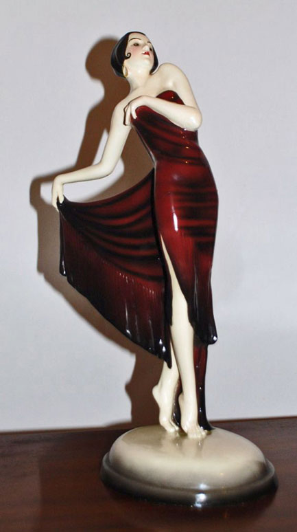 Art Deco Goldscheider Spanish Shawl Dancer-Josef Lorenz