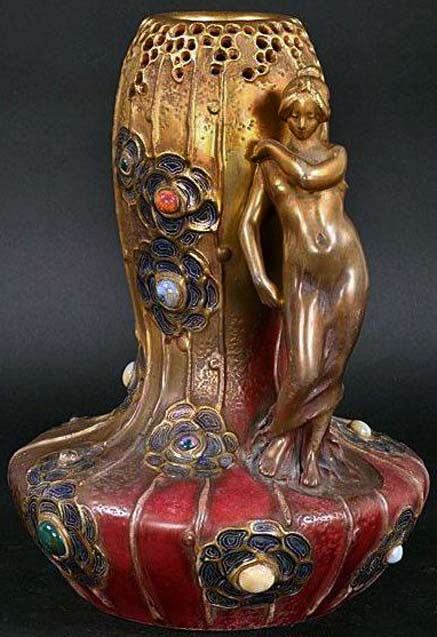 Art-Nouveau---Amphore-Vase---Autriche---1900