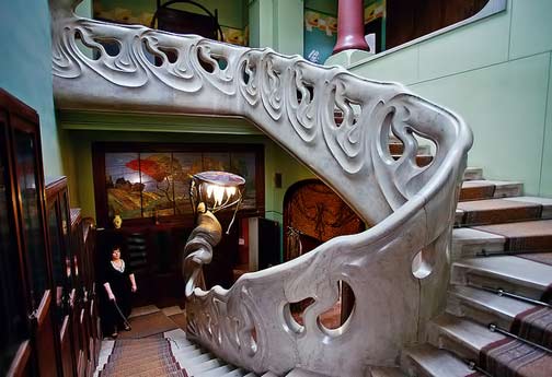 Art-Nouveau-staircase at Gorky House Museum in Moscow