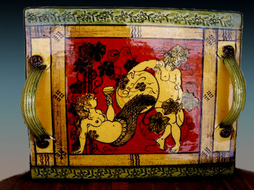 bacchanalia-celebration-ceramic-tray--Jacques Massard and Richard Tarone 