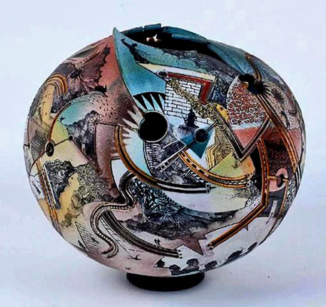 Globular vessel - Barocco-(Jacques-Massard-and-Richard-Tarone)-=--(French)