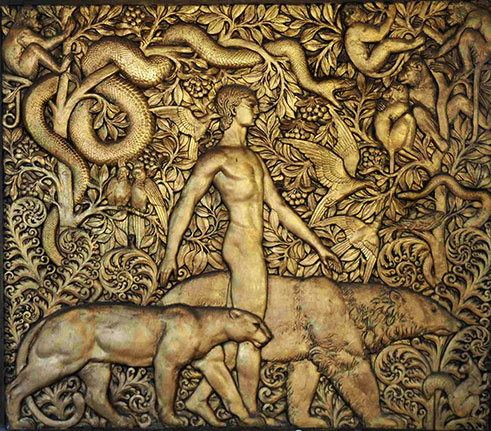 Bas Relief Mowgli Le Livre De Le Jungle 1927 Raymond Delamarre