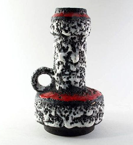 Bay West-Germany vase-model 102 18-Fat lava Mid-century
