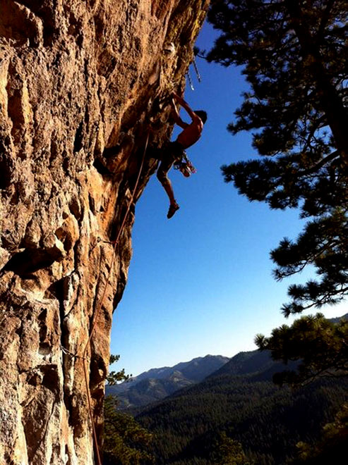 Rock climbing at Big Chief, Lake Tahoe