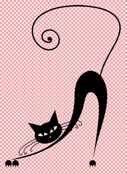 50's black-cat-graphic
