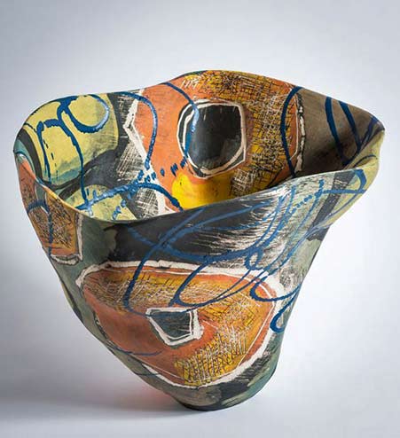 carolyn-genders mid-century abstract style vessel