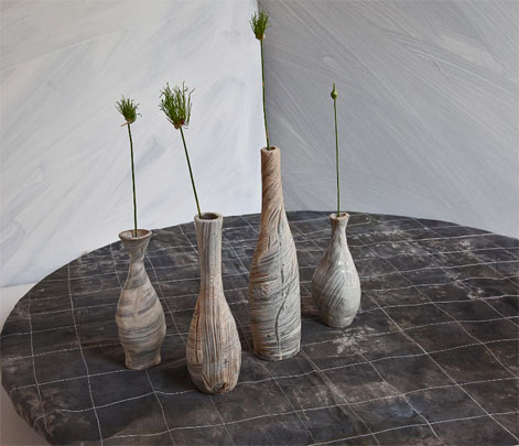 Catherine-White---2009-Summer-Solstice 4 pottery bottles