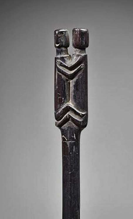 Choco shaman staff carved