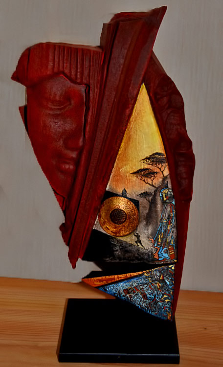 Red glaze sculpture Barocco-J.-Massard-&-R-Tarone 