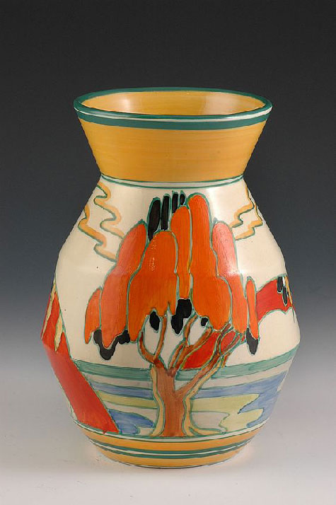 Clarrice Cliff Solitude 360 vase