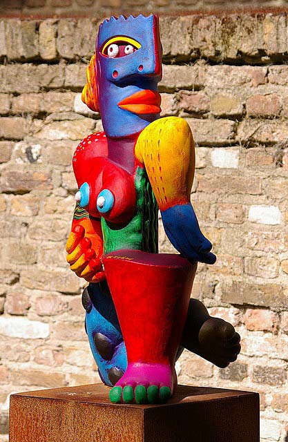 Clemens-Briels cubist female figure sculpture