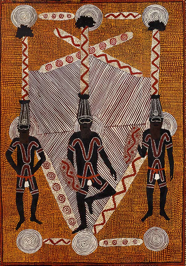 Clifford-Possum-Tjapaltjarri - Pupanya dot art painting