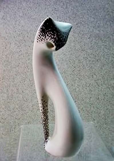 mid century porcelain cat by C.Mielow