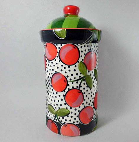 Cherries cookie-jar-A-splash-of-tropical-colour-for-your-kitchen