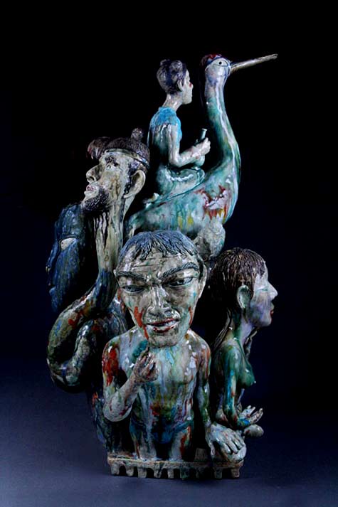 Crane Rider-sculpture by Sun-Koo-Yuh