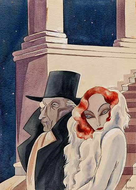 dorte-clara-wolff-dodo watercolor 'Descent' 