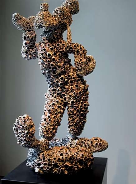 'Treasures from the wreck Unbelievable' Barnacle Goofy sculpture