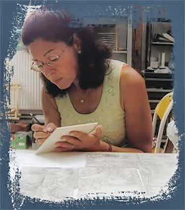 danielle-adjoubel in her studio
