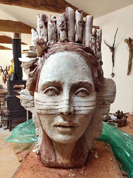 debra-fritts ceramic surreal bust