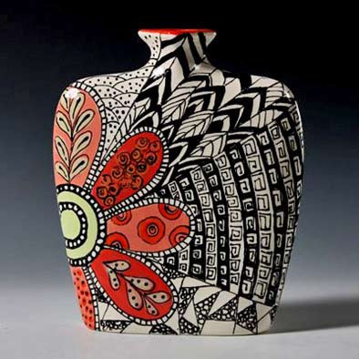 Designer-Liner-Gallery zentangle art vessel