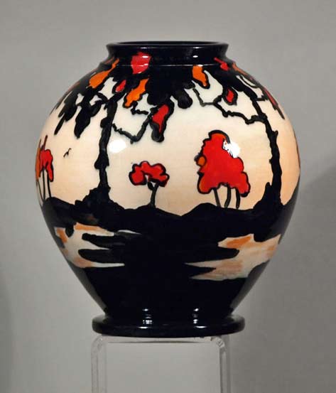 Echo-of-Deco-Art-Deco-Inspired-Hand-Thrown-&-Hand-Decorated-bulbous Trees-Vase