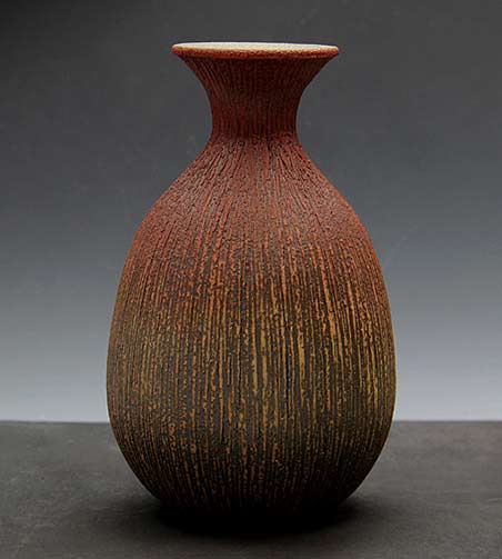 Tsuyoshi Shimizu incised texture bottle