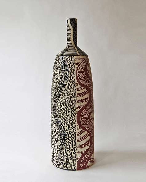 Ernabella-Ceramics,-Derek-Jungarrayi-Thompson---SOLD-Wanampi-I,-2014,