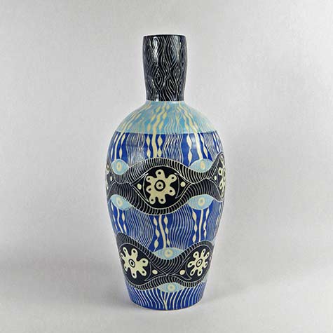 Rachael Mipantjiti Lionel - Kapi Wankanya, 2016, stoneware with sgraffito, H 46