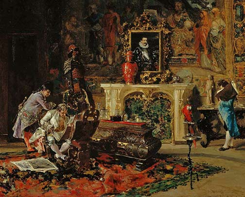 Mariano Fortuny oil on canvas painting - The-Stamp-Collector