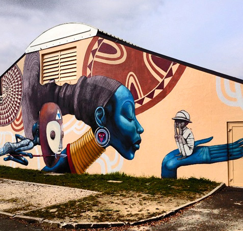 Fleury Les Aubrais, France. - French-Street-Artist,-Seth-globe painter