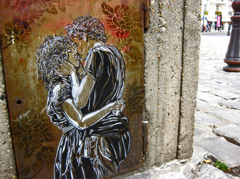Frenchman-C215-creates-romantic-stencilled-portraits