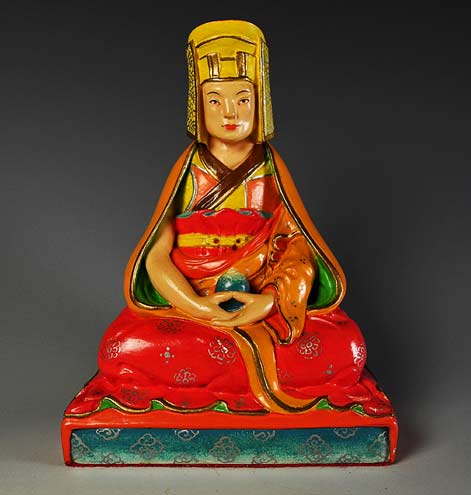 gampopa - was the foremost disciple of Milarepa,dressed in red