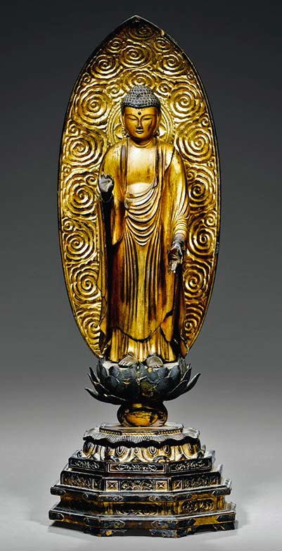 GILT-WOOD-FIGURE-OF-AMIDA-BUDDHA,-JAPAN,-19TH-CENTURY