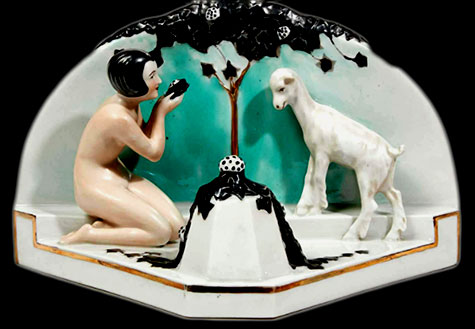 Naked lady with lamb perfume lamp